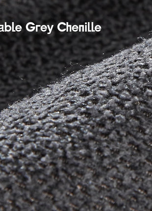 Contemporary Chenille Sofa Chair with Integrated Cup Holders and USB Ports, Charcoal Grey Upholstered Seating for Living Room