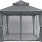 Patio Gazebo Outdoor Pop up Gazebo with Mesh Walls (13X13,Dark Gray)