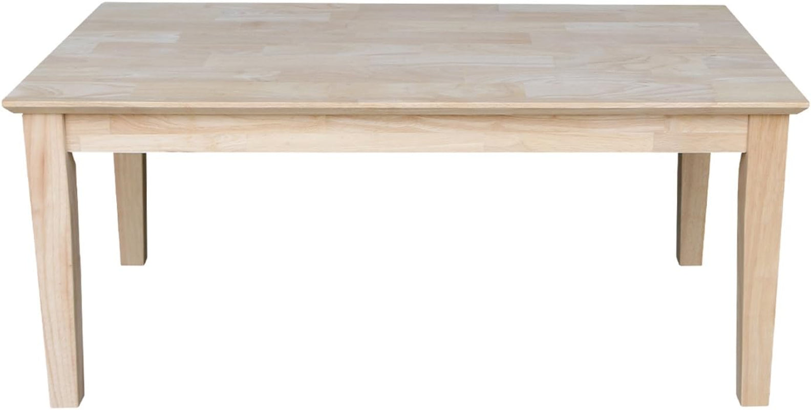 International Concepts 48" W Shaker Sofa Table and Tall Shaker Coffee Table, Unfinished