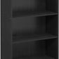 PASIR Book Shelf, 3-Tier Bookshelf, Storage Shelves Bookcase, 9.7 X 23.7 X 31.5, for Living Room, Bedroom, Home Office, Americano