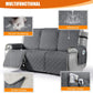 Waterproof Recliner Couch Covers, Sofa Covers 1-Piece Washable Reclining Sofa Cover Non-Slip Furniture Protector with Elastic Straps Pocket for Dogs, Pets(Dark Gray,3 Seater)