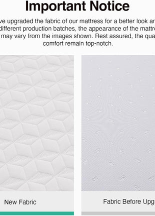 12-Inch Full-Size Memory Foam Mattress with Comfort Foam for Pressure Relief and Improved Sleep Quality, Featuring a Removable and Washable Cover, Medium Firmness