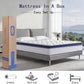Full Size Mattress 12 Inch, Hybrid Full Mattress with Memory Foam & Pocket Springs, Certipur-Us Certified, Medium Firm, Motion Isolation, Full Bed Mattress in a Box for Pressure Relief