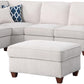 127" L-Shaped Sectional Couches for Living Room with Movable Ottoman,2 Cup Holders & USB Ports,7 Seat Chenille Upholstered Sofa W/6 Throw Pillows & Hidden Storage Box,Diy Combination,Beige