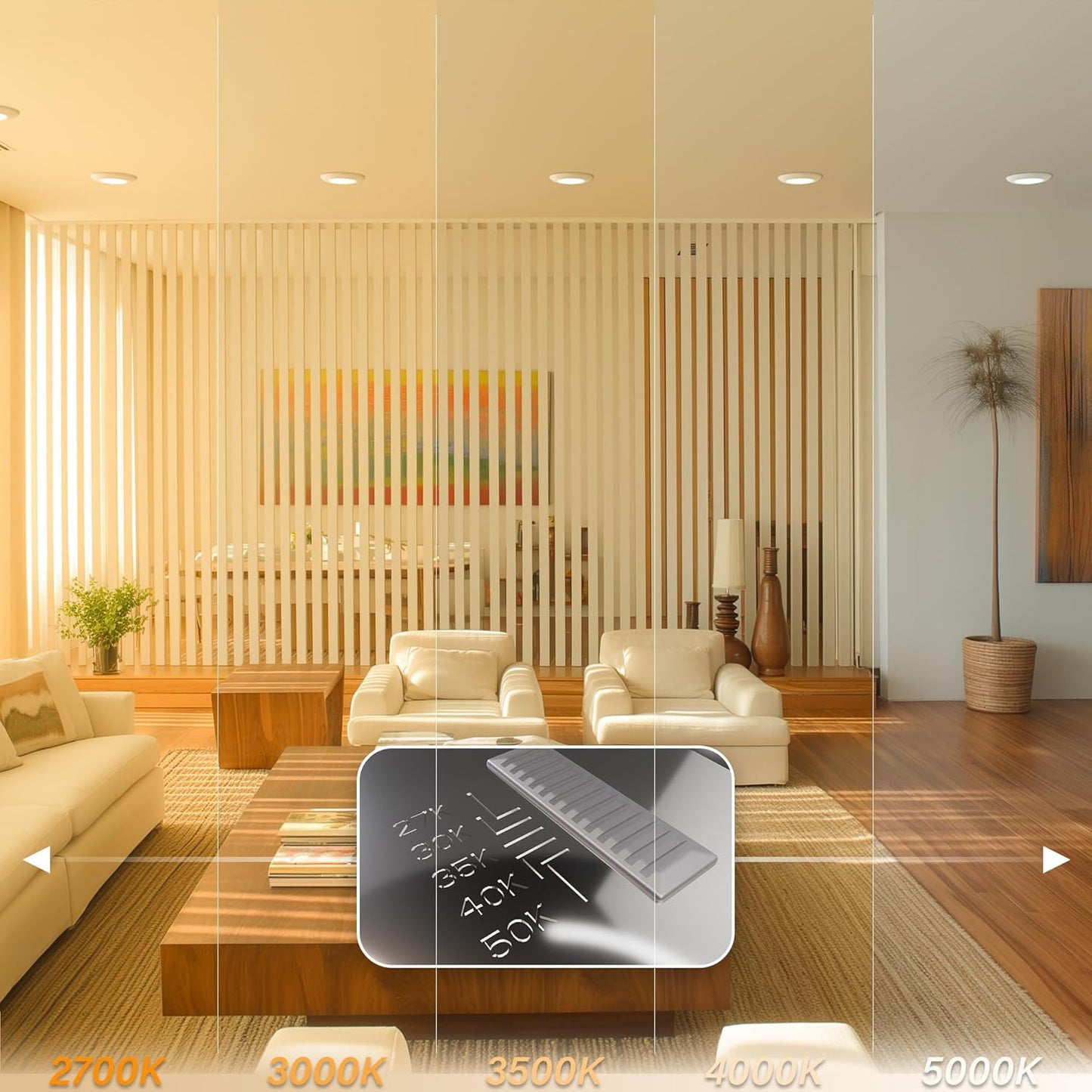 6 Inch LED Low Profile Disk Light with Night Light, 120VAC, 15W, 5CCT Color Changing, 1000LM, Dimmable, ETL, Shower Wet Rated Screw in Flush Mount Ceiling Light, White/20 Packs