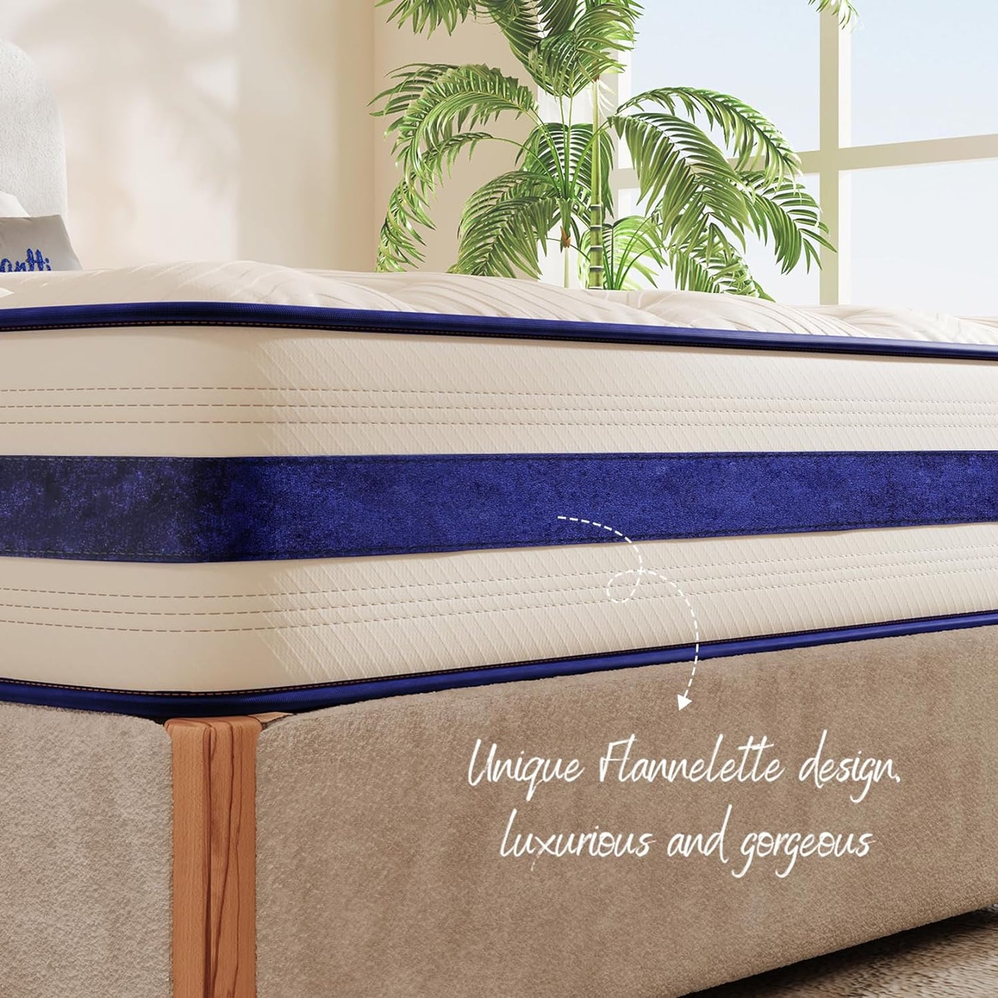 Queen Mattress,12 Inch Hybrid Innerspring Mattress in a Box with Memory Foam,Back Support & Pressure Relief,Medium Firm Feel for Adults (Queen Size)