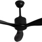 52-Inch Ceiling Fan No Lights Remote Control Low Profile 3 Blades Reversible DC Motor, Black