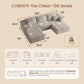 Modular Sectional Sofa | 108" Cloud Couch with Cozy Textured Corduroy,U-Shaped Boneless Couch Pit Sofa,High-Density Foam Convertible Floor Couch for Home,1400Lbs Support | Oat Beige | 2 Manageable Boxes