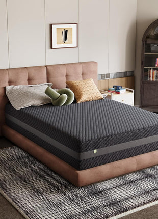 10-Inch Medium Firm Gel Memory Foam Mattress with Body Contouring and High-Density Core Support, Infused with Green Tea, Conveniently Delivered in a Box