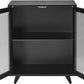 Kitchen Buffet Server Table Accent Sideboard Cupboard Server Buffet Console Table with Doors Cabinet(27Inch, Black)