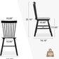 Windsor Dining Chair Set of 4, Spindle Back Wooden Chairs for Kitchen and Dining Room, Restaurant, Cafe, Hotel, Black