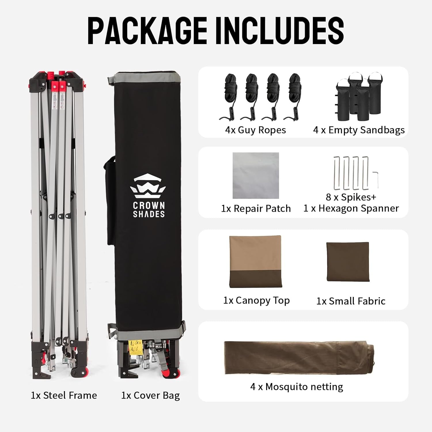 13X13 Pop up Gazebo, Canopy Tent, Gazebos on Clearance - Outdoor Gazebo for Backyard & Patio Furniture - Carpa Pop up Tent with Wheeled Sto-N-Go Cover Bag (Beige & Coffee)