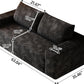 63" Cloud Loveseat Boneless Sofa Couch in a Box, No Assembly Required 2 Seater Foam Compression Couches, Modern Living Room Floor Sofa Couch Corduroy Small Love Seat