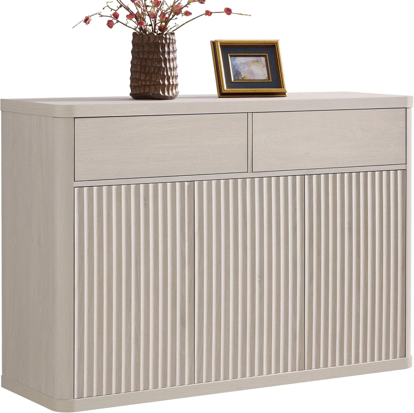 Buffet Cabinet with Storage - Storage Cabinet Sideboard with Doors & Shelves Accent Credenza Buffet Table with 2 Drawer Buffets & Sideboards for Living Room Dining Room Kitchen Entryway