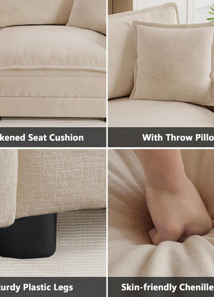 Elegant 111.5" U-Shaped Modular Sectional Sofa with Ottoman for Versatile Living Spaces