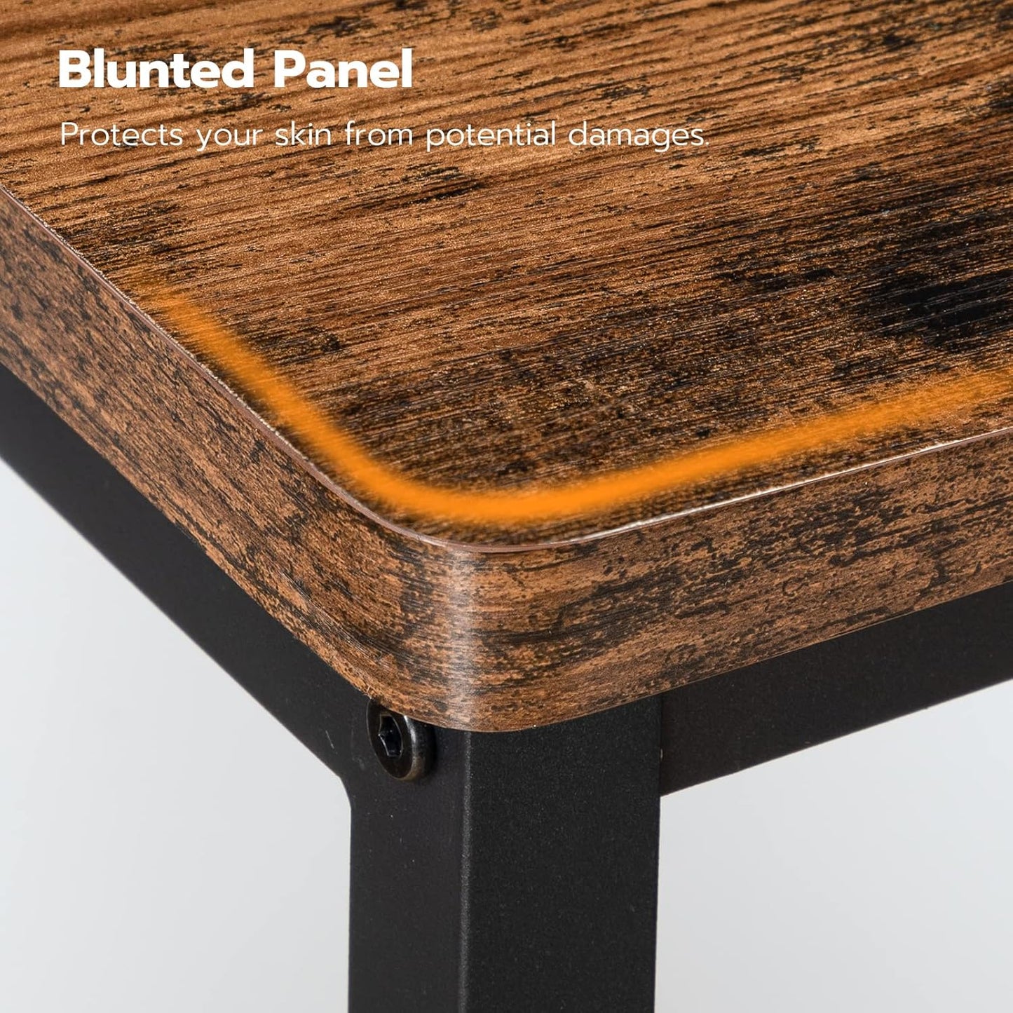 Bar Stools, Set of 2 Bar Chairs, 23.6 Inch Saddle Stools, Kitchen Counter Seat with Footrests, Industrial Barstools for Dining Room, Kitchen, Counter, Rustic Brown and Black BF02MD01