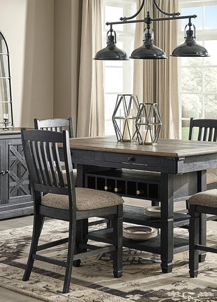 Tyler Creek Vintage Casual Dining Room Buffet Cabinet by Signature Design by Ashley, Featuring Lattice Design, Three Doors, Wood Construction, 36" Height, Black and Gray Finish