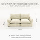 81'' down Blend Loveseat, Deep Seat Cloud Sofa with Feather-Filled Cushions, Ultra Soft Sink-In Comfort Couch for Living Room, Modern Oversized Sofa – Ivory White