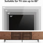 94.48" Mid Century Modern TV Stand for Tvs up to 70"-90",Tv Console with 4 Storage Cabinets, Media Furniture for Living Room or Bedroom,Walnut