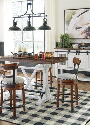 Valebeck Farmhouse Dining Room Server and Buffet Cabinet by Signature Design by Ashley in White and Brown