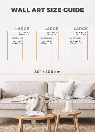 Contemporary Wooden Wall Sculptures Set of 3 - Decorative Accents for Living Room, Bedroom, and Office - Large Art Pieces with Easy Installation (Oak, Medium - Mountain and Sun)