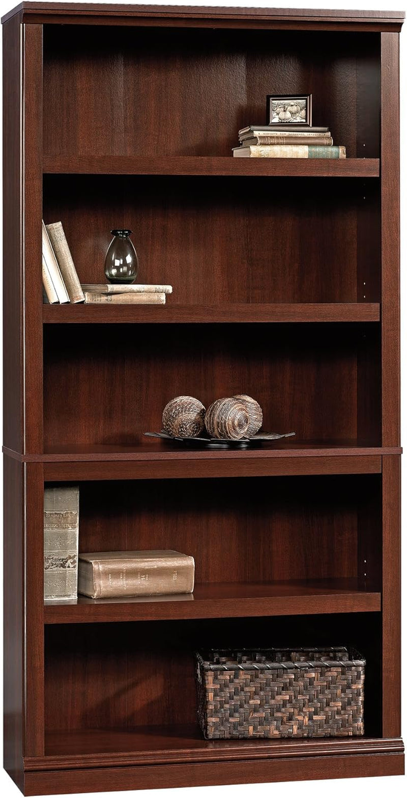 Miscellaneous Storage 5-Shelf Bookcase/ Book Shelf, Select Cherry Finish