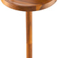 Drink Table, 22" Tall Compact Side Table with Phone Slot and Weighted Base, Durable Pedestal Table Accent for Living Room, Bedroom, or Office, Cocktail and Martin (1, Acacia)