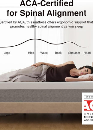 10-Inch Medium Firm Gel Memory Foam Mattress for Optimal Comfort and Pressure Relief, Conveniently Delivered in a Box