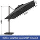 10X13Ft Cantilever Outdoor Patio Umbrellas, Double Top Large Rectangle Umbrella, Heavy Duty 360° Rotation Offset Outdoor Sun Shade Umbrella for Garden Deck Pool Backyard Patio, Grey