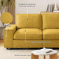 73" Modular Sofa Couch with Seat Storage, Comfy 2-Seater Chenille Fabric Loveseat Sofa for Living Room, Office, Apartment W/Deep Seat, Wide Armrest, USB Charing Removable Cover(Yellow)