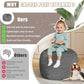 Round Stuffed Pouf Ottoman for Foot Rest, a round Modern Foam Filled Poufs, Floor Chair for Living Room, Nursery, Dorm, a Soft Modern Foot Stool Perfect to Rest Your Feet (Grey, 20Inch)