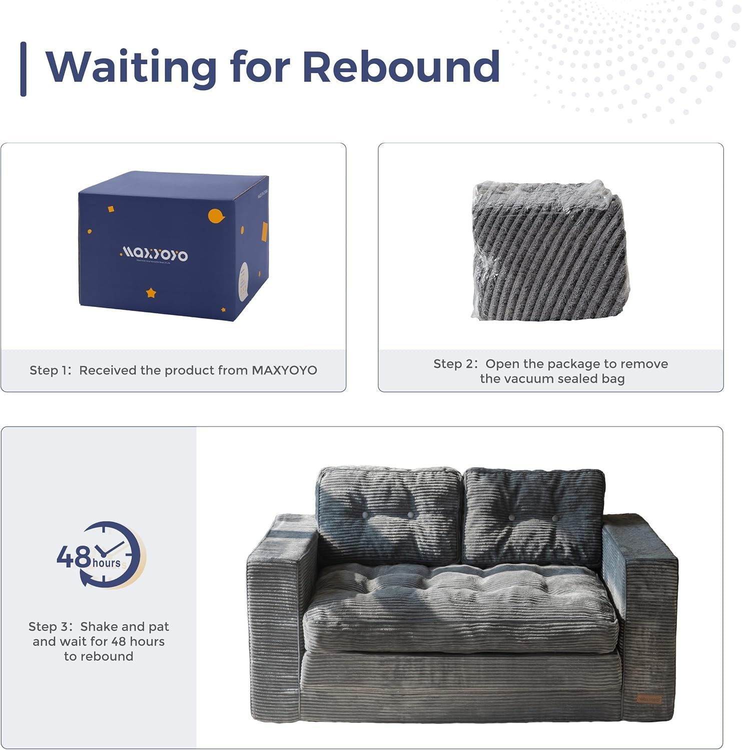 Convertible Sofa Bed, Pull Out Loveseat Sleeper Sofa, 2 in 1 Folding Couch Bed, Fold Out Floor Couch with Pillows for Living Room Bedroom Lounge, Dark Grey