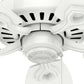 52 Inch Indoor Ceiling Fan No Light with Pull Chain - White Ceiling Fan without Light, Standard Mount, 5 Blades, for Bedroom, Living Room, or Kitchen - Builder Elite 53240, Snow White