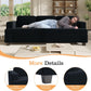 Loveseat & 3 Seater Sofa Sets, 89" Couch Sofa Set for Living Room Furniture, 2 Piece Modern Sleeper Sofa with Deep Seat Cloud Couch for Apartment Lounge, Black Corduroy