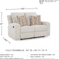 Danum Modern Tufted Manual Reclining Loveseat with 2 Accent Pillows, Beige