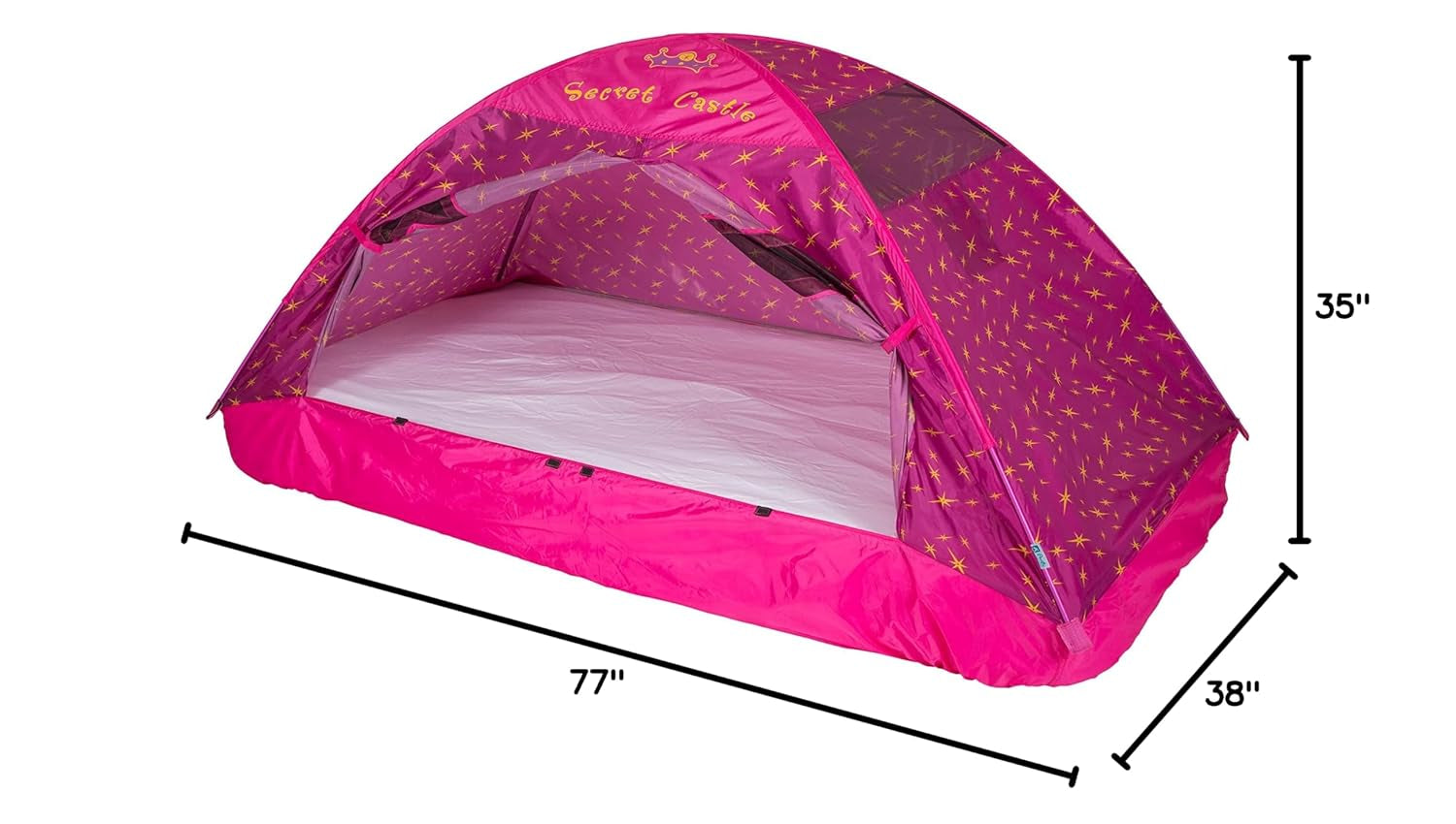 19720 Kids Secret Castle Bed Tent Playhouse - Twin Size , Yellow