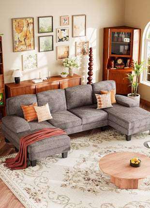 Modern Cloud U-Shaped Sectional Sofa – Ideal for Compact Living Spaces