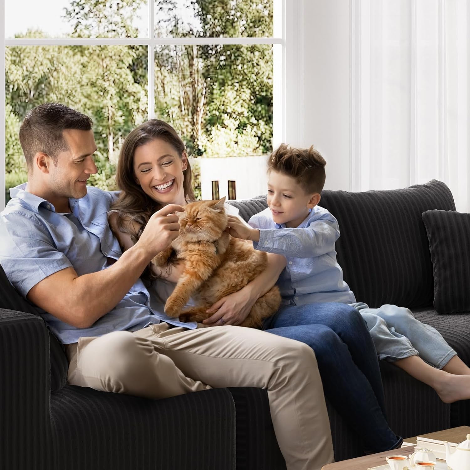 Modular Sectional Sofa, Modern Cloud Sectional Couch with Smarts Coil™ Support, Upholstered Boneless Couch for Living Room Apartments Bedroom, No Assembly Required (Ottoman)