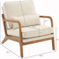 Fine Beige Accent Chairs Set of 2, Upholstered Mid Century Modern Lounge Fabric Chairs Reading Chairs Side Sitting Chair Solid Wood Farmhouse Armchairs for Living Room, Bedroom, Guest Room