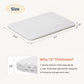 Pack and Play Mattress - 1.5" Thick Mattress Pad for Infants to Toddlers, Dual Sided Comfort Gel Memory Foam Mattress with 3D Quilted Breathable Cover