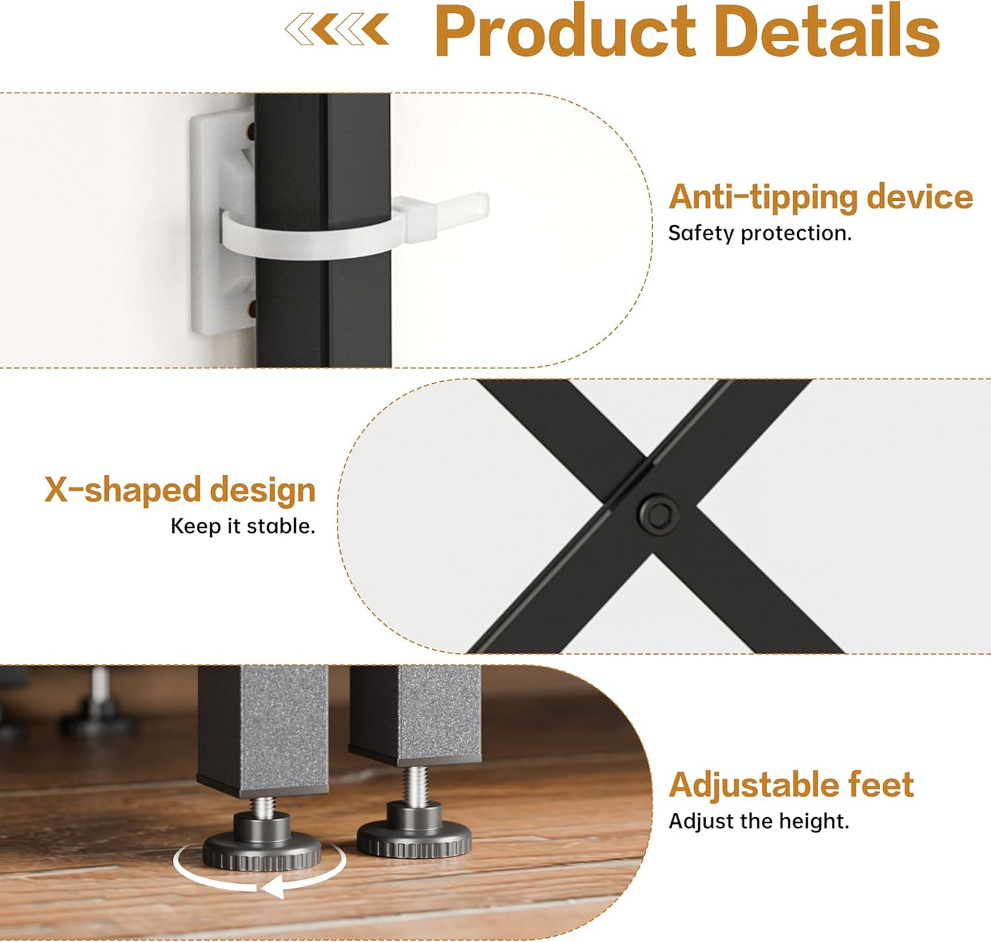 Triple Column 5 Tier Bookshelf, Industrial Large Bookcase Display Shelves, Large Etagere Bookshelf,Wide Book Shelf Book Case for Home & Office, Rustic Brown