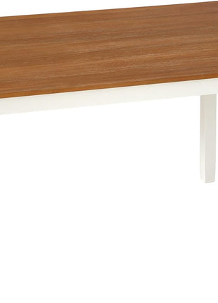 5-Piece Solid Wood Dining Table Set for Four - Farmhouse Rectangular Design, Space-Saving Solution for Dining Room, Office, Terrace, and Courtyard in White Finish