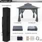 Pop up Gazebo 13X13 - Outdoor Canopy Tent with Mosquito Netting for Patio Garden Backyard(Gray)
