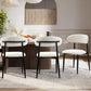 Dining Chairs Set of 4, Metal Kitchen Chairs with Modern Fabric Upholstered for Dining Room, Beige