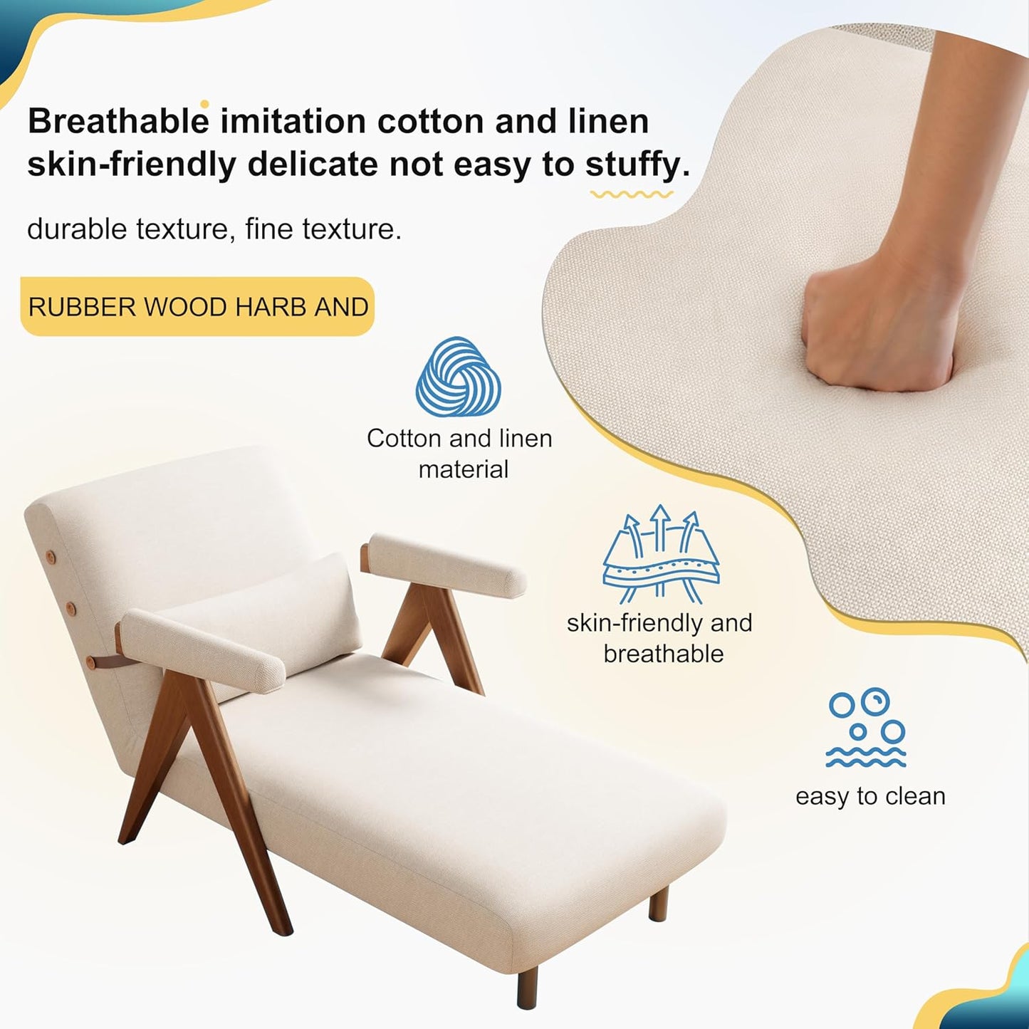 Convertible Sleeper Chair, 3-In-1 Single Sofa Bed for Adults，Pull Out Lounge Sleeper Chairs，Foldable with Adjustable Backrest (D31.8 X W24 X H31.8 Inch(Beige))