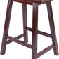 Satori Saddle Seat Counter Stool, for Kitchen, 24", Walnut
