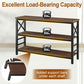 Sofa Table,Industrial Console Table with Storage,Entryway Table with Engineered Wood and Metal,Rustic 3 Tier Shelf for Living Room,Hallway,Brown,47 Inch