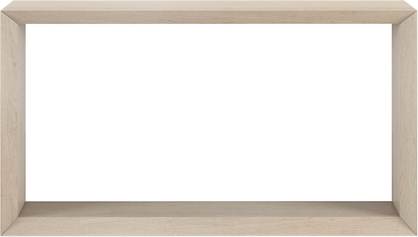 55" Rectangular Console Table Entryway Table, Sofa Table with Shelf for Entryway, Living Room, Couch, Hallway, or Office, Alder White