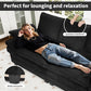 83" Loveseat Sofa, Cloud Couches for Living Room, Comfy Corduroy Couch with Deep Seat, Love Seat Couches for Bedroom, Apartment and Office, Easy Assemble for Small Space (Black)