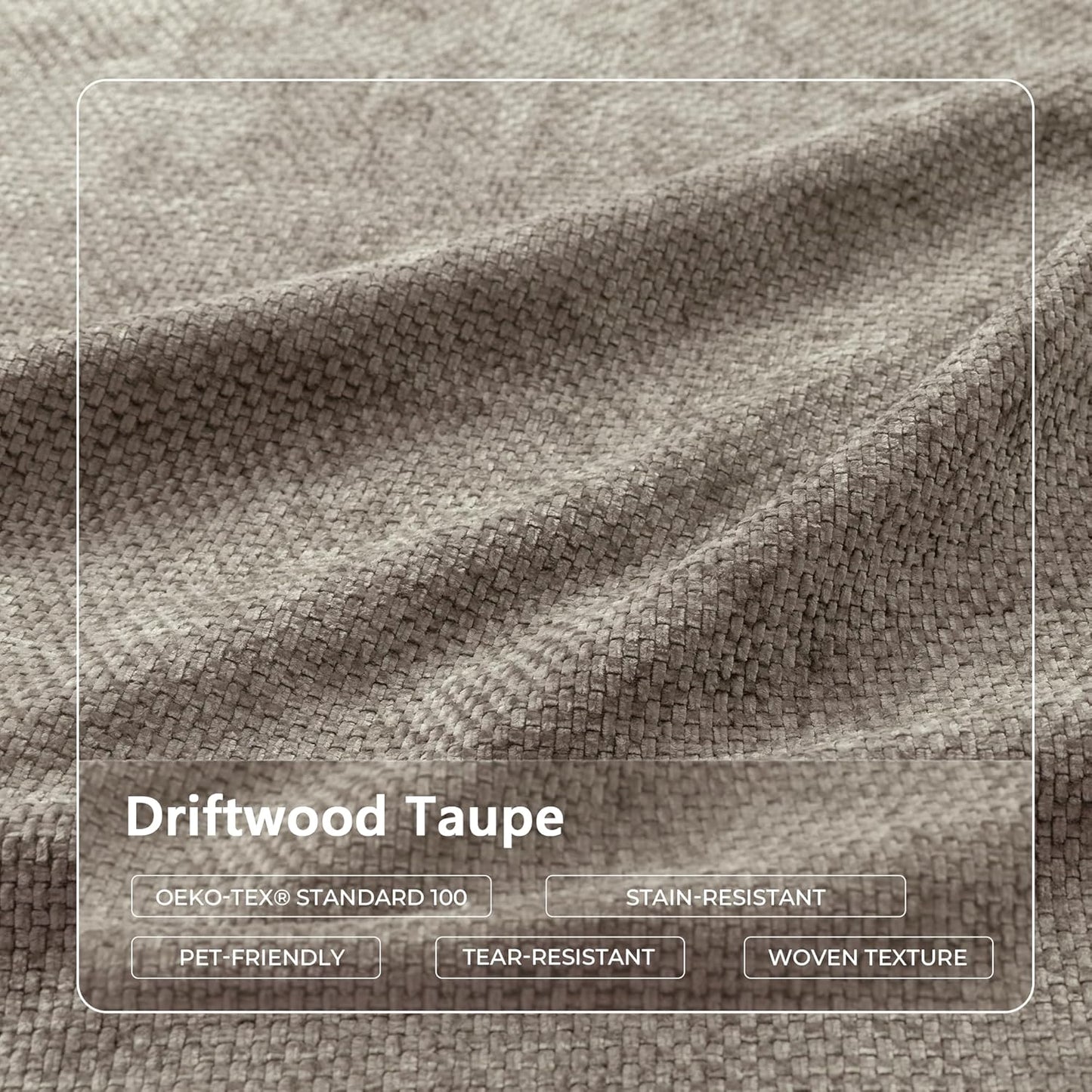 145'' U-Shaped Modular Sectional Sofa Couch, Full-Foam Structure, Compression Packaging Design, Woven Texture Upholstery, Oversized Modern Sofa for Living Room – Wheat Beige